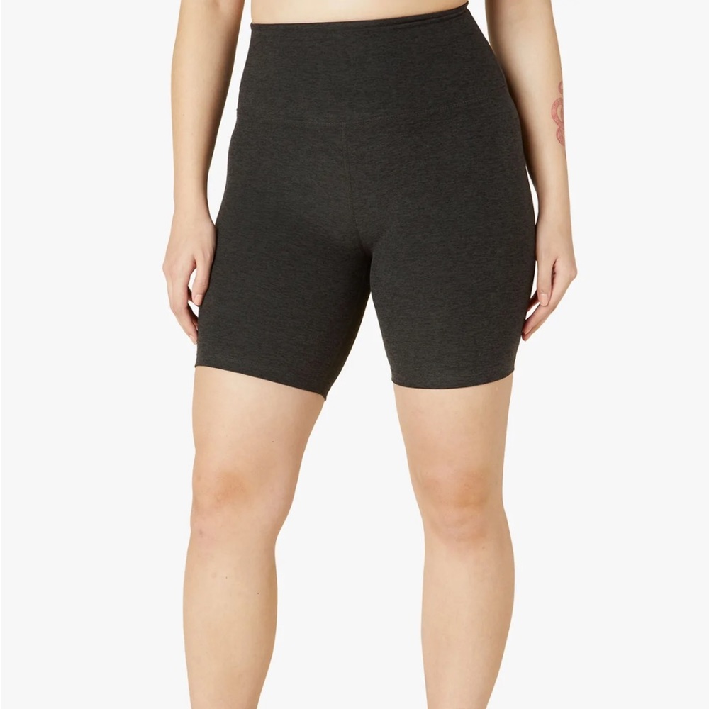 Beyond yoga midnight black biker shorts